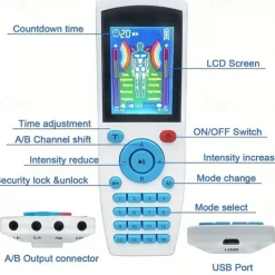 EMS Thorn Instrument with 16 Modes - Digital Physiotherapy Massager Muscle Stimulator and Electrical Stimulator for Pain Relief and Muscle Recovery