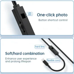 Endoscope Camera with Light Waterproof Snake Inspection Endoscope with 8 LED Lights 2.0 Megapixel HD Camera for iOS & Android Phones