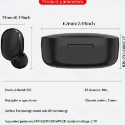 E6S True Wireless Headphones TWS Earbuds In Ear Bluetooth 5.3 Stereo Auto Pairing LED Power Display for Apple Samsung Huawei Xiaomi MI Everyday Use Traveling Cycling Travel Entertainment