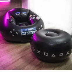 E-sports inflatable sofa chair creative internet cafe game back chair bedroom flocking lazy sofa