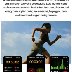 ET 585 Smart Watch 2.04 inch Screen ECG Monitoring One Click Intelligent Micro Examination Bluetooth Call Smartwatch