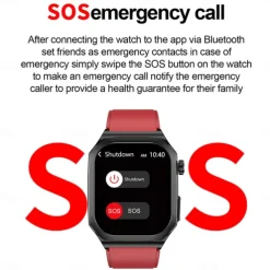 ET280 Smart Watch 2.04 Amoled Large Screen Bluetooth Call ECG Detection Heart Rate Health Monitoring SOS Sports Smartwatch