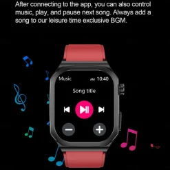 ET280 Smart Watch 2.04 Amoled Large Screen Bluetooth Call ECG Detection Heart Rate Health Monitoring SOS Sports Smartwatch