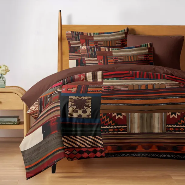 Ethnic Vintage Duvet Cover Full Size Bedding Set Bed Sets Quilt Cover Soft Lightweight Comforter Cover with 2 Pillowcases for Summer Spring