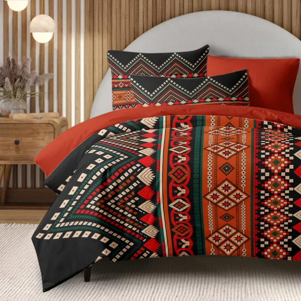 Ethnic Vintage Duvet Cover Full Size Bedding Set Bed Sets Quilt Cover Soft Lightweight Comforter Cover with 2 Pillowcases for Summer Spring