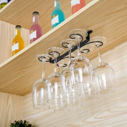 European-style Wine Glass Holder Wine Cabinet Tall Glass Holder Creative Upside Down Hanging Glass Holder Hanging Glass Holder Household Wine Glass Holder