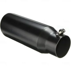 Exhaust Tip Universal Replacement Exhaust Tips for Trucks Black Stainless Steel Exhaust Pipe Throat Tail 3