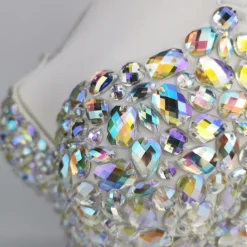 Exotic Dancewear Vest Crystals / Rhinestones Sequins Women's Performance Theme Party Sleeveless Polyester