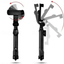Extendable Handheld Selfie Stick Bluetooth Remote Control Three-in-one Integrated Self-timer Tripod Mobile Phone Bracket Remote Control for Selfies