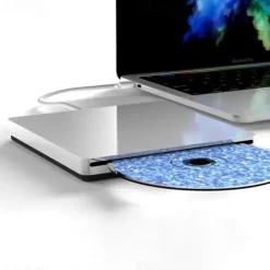 External DVD Burner Drive USB 3.0 Type-C Optical Drive Slim Slot-in CD DVD RW Burner Player USB C Superdrive for Window