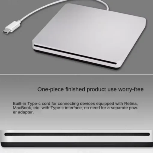 External DVD Burner Drive USB 3.0 Type-C Optical Drive Slim Slot-in CD DVD RW Burner Player USB C Superdrive for Window
