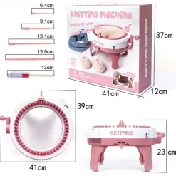 Extra Large 48 Needle DIY Knitting Machine Hand Woven Wool Knitting Machine Girls' Scarf Hat and Family Interactive Toys