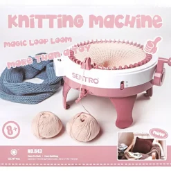 Extra Large 48 Needle DIY Knitting Machine Hand Woven Wool Knitting Machine Girls' Scarf Hat and Family Interactive Toys