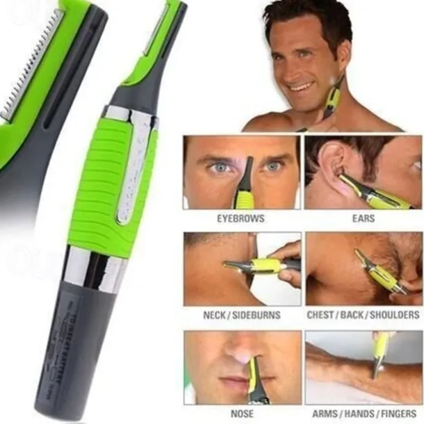 Eyebrow Ear Nose Trimmer Men's Removal Scissors Razor Electric Nose Hair Trimmer Razor Neck Eyebrow Hair Removal (not included in dry battery delivery)