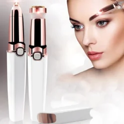 Facial Hair Removal for Women Rechargeable Hair Remover 2 in 1 Eyebrow Trimmer and Face Shavers for Women Hair Removal for Eyebrows Peach Fuzz Lips Arms with Light