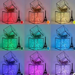 Fairy Lights 100 LED 33 FT Christmas Lights USB Plug 16 Colors Changing Silver Wire Firefly Lights with IR24 Key Remote Control for Indoor Party Halloween Christmas