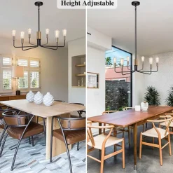 Farmhouse Chandelier for Living Room 6-Light 30