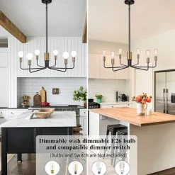 Farmhouse Chandelier for Living Room 6-Light 30