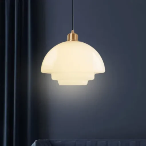 Farmhouse Drum Semi Flush Mount Ceiling Light Milk Glass Hallway Light Fixtures Ceiling Chandelier Large Gold Pole Nordic Modern Mid Century Lighting for Dining Room Ceiling Hung Opal Milk Corridor 85-265V