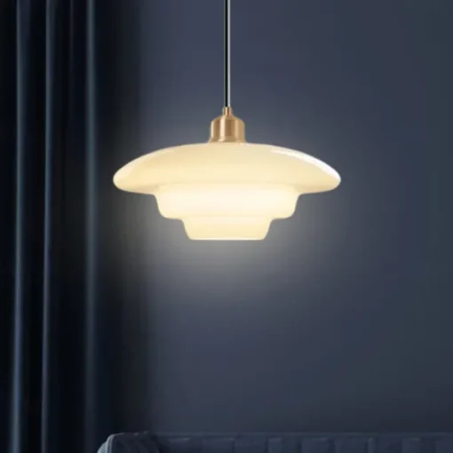 Farmhouse Drum Semi Flush Mount Ceiling Light Milk Glass Hallway Light Fixtures Ceiling Chandelier Large Gold Pole Nordic Modern Mid Century Lighting for Dining Room Ceiling Hung Opal Milk Corridor 85-265V