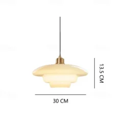 Farmhouse Drum Semi Flush Mount Ceiling Light Milk Glass Hallway Light Fixtures Ceiling Chandelier Large Gold Pole Nordic Modern Mid Century Lighting for Dining Room Ceiling Hung Opal Milk Corridor 85-265V