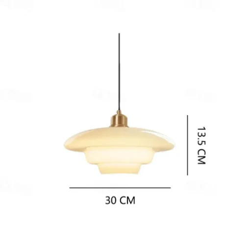 Farmhouse Drum Semi Flush Mount Ceiling Light Milk Glass Hallway Light Fixtures Ceiling Chandelier Large Gold Pole Nordic Modern Mid Century Lighting for Dining Room Ceiling Hung Opal Milk Corridor 85-265V