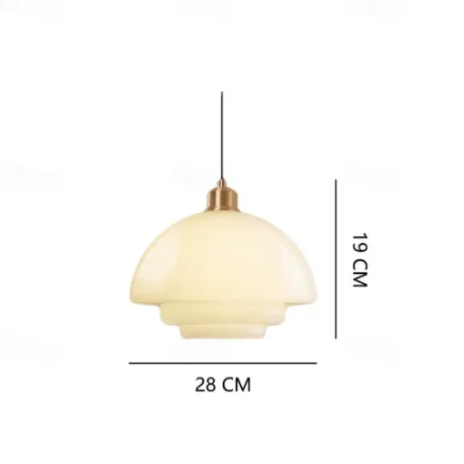 Farmhouse Drum Semi Flush Mount Ceiling Light Milk Glass Hallway Light Fixtures Ceiling Chandelier Large Gold Pole Nordic Modern Mid Century Lighting for Dining Room Ceiling Hung Opal Milk Corridor 85-265V