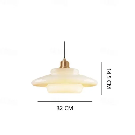 Farmhouse Drum Semi Flush Mount Ceiling Light Milk Glass Hallway Light Fixtures Ceiling Chandelier Large Gold Pole Nordic Modern Mid Century Lighting for Dining Room Ceiling Hung Opal Milk Corridor 85-265V