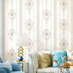 Farmhouse Style Wallpaper Non-woven Wallpaper Adhesive Required Wall Mural,Cabinet Furniture Countertop Paper Roll Wallpaper,20.8"x374" /53x950cm 1 Roll(Need Glue)