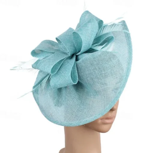 Fascinators Fabric Kentucky Derby Horse Race Elegant Retro With Feather Bowknot Headpiece Headwear