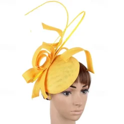 Fascinators Faux Linen Wedding Kentucky Cocktail Royal Astcot Fashion Vintage With Bowknot Headpiece Headwear dress to impress Race Day Dress