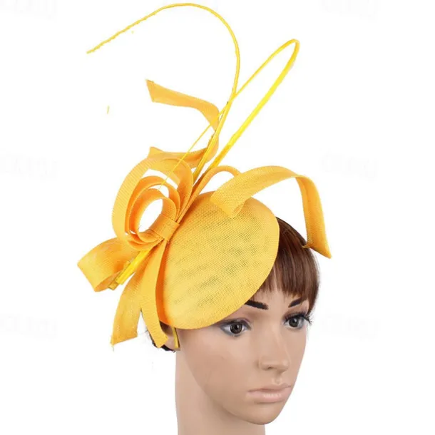Fascinators Faux Linen Wedding Kentucky Cocktail Royal Astcot Fashion Vintage With Bowknot Headpiece Headwear dress to impress Race Day Dress