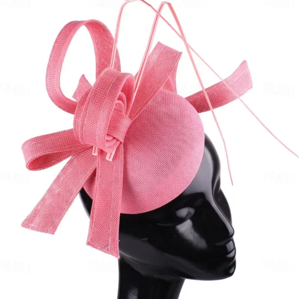 Fascinators Faux Linen Wedding Kentucky Cocktail Royal Astcot Fashion Vintage With Bowknot Headpiece Headwear dress to impress Race Day Dress