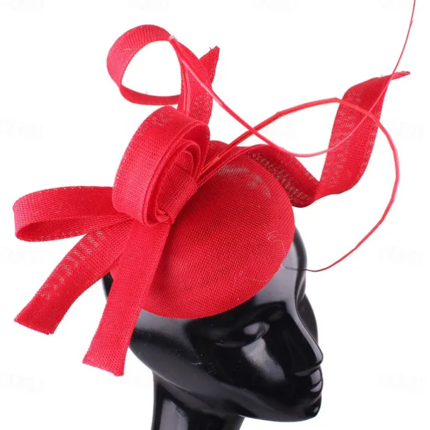 Fascinators Faux Linen Wedding Kentucky Cocktail Royal Astcot Fashion Vintage With Bowknot Headpiece Headwear dress to impress Race Day Dress
