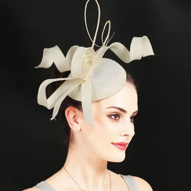 Fascinators Faux Linen Wedding Kentucky Cocktail Royal Astcot Fashion Vintage With Bowknot Headpiece Headwear dress to impress Race Day Dress