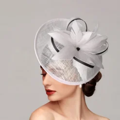 Fascinators Feathers Net Saucer Hat Wedding Horse Race Ladies Day Melbourne Cup With Feather Cap Headpiece Headwear dress to impress Race Day Dress