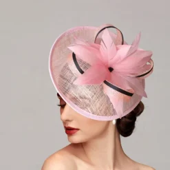 Fascinators Feathers Net Saucer Hat Wedding Horse Race Ladies Day Melbourne Cup With Feather Cap Headpiece Headwear dress to impress Race Day Dress