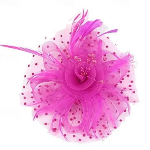 Fascinators Hat for Women Tea Party Feather Headband Mardi Gras Cocktail Hat Weddings