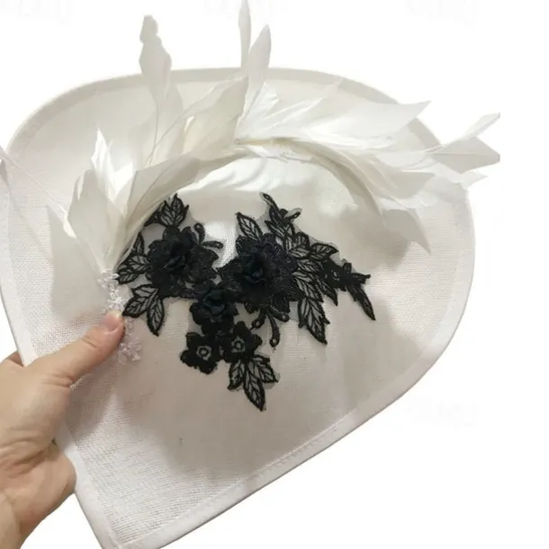 Fascinators Hats Headpiece Sinamay Formal Wedding Kentucky Derby Horse Race Church Elegant Glam Retro With Feather Headpiece Headwear