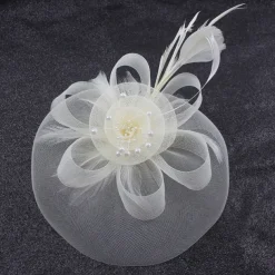 Fascinators Hats Headwear Organza Floppy Hat Top Hat Veil Hat Horse Race Cocktail Elegant Retro With Feather Bows Headpiece Headwear
