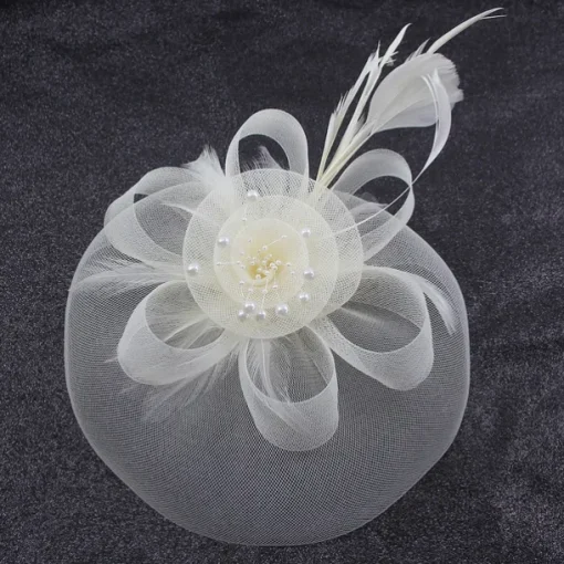 Fascinators Hats Headwear Organza Floppy Hat Top Hat Veil Hat Horse Race Cocktail Elegant Retro With Feather Bows Headpiece Headwear