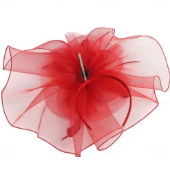 Fascinators Hats Headwear Organza Fedora Hat Top Hat Veil Hat Horse Race Cocktail Elegant Retro With Feather Pure Color Headpiece Headwear