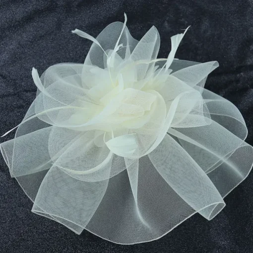 Fascinators Hats Headwear Organza Fedora Hat Top Hat Veil Hat Horse Race Cocktail Elegant Retro With Feather Pure Color Headpiece Headwear