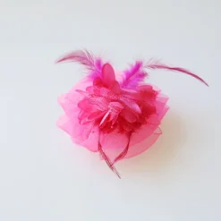 Fascinators Headwear Feather Net Wedding Tea Party Horse Race Ladies Day Cocktail Vintage Style Elegant With Floral Headpiece Headwear dress to impress Race Day Dress