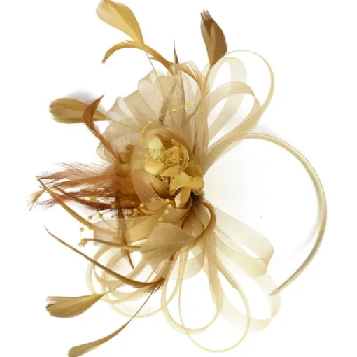 Fascinators Headwear Headpiece Tulle Feathers Formal Business / Ceremony / Fall Wedding Kentucky Horse Race Ladies Day Vintage Elegant With Feather Bowknot Headpiece Headwear Race Day Dress