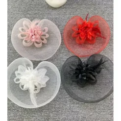 Fascinators Headwear Headpiece Net Veil Hat Wedding Ladies Day With Floral Face Veil Headpiece Headwear