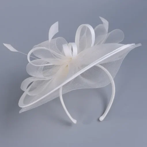 Fascinators Kentucky Derby Hat Tulle Net Saucer Hat Top Hat Wedding Tea Party Elegant Wedding With Feather Bowknot Headpiece Headwear