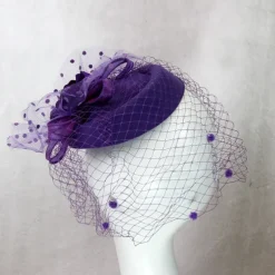 Fascinators Kentucky Derby Hat Headwear Headpiece Net Veil Hat Wedding Ladies Day Cocktail Royal Astcot With Cap Floral Headpiece Headwear