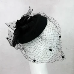 Fascinators Kentucky Derby Hat Headwear Headpiece Net Veil Hat Wedding Ladies Day Cocktail Royal Astcot With Cap Floral Headpiece Headwear