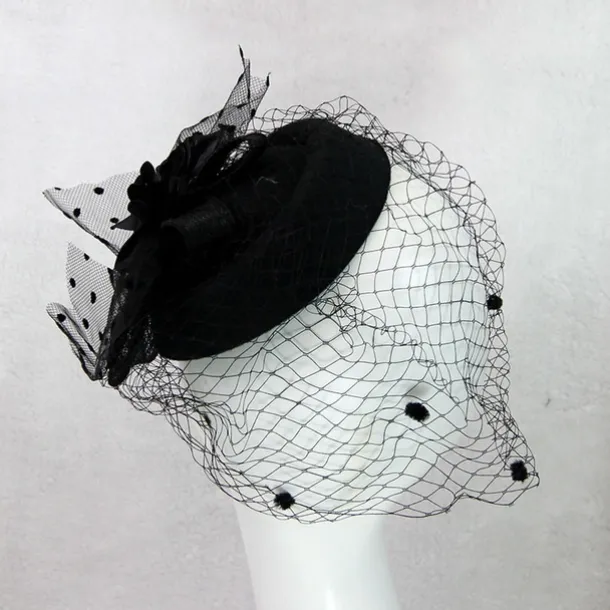 Fascinators Kentucky Derby Hat Headwear Headpiece Net Veil Hat Wedding Ladies Day Cocktail Royal Astcot With Cap Floral Headpiece Headwear